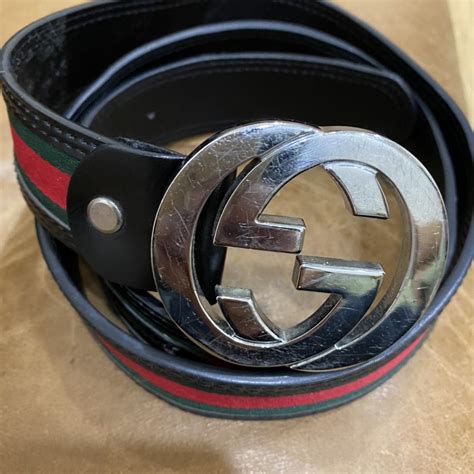 Gucci Bee Web Belt 121282 3959 80 82 Green Red Gold 44/110